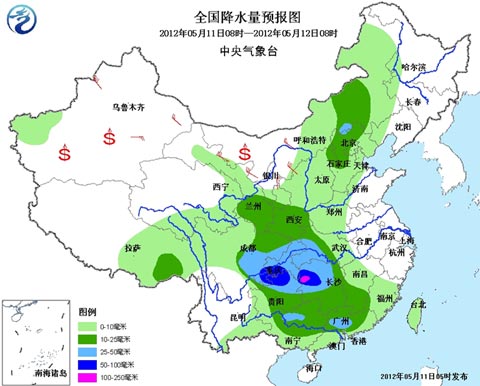 南方降水进一步减弱 局地仍有暴雨