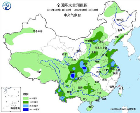 江淮江南多雷雨 川东至江南高温范围扩大