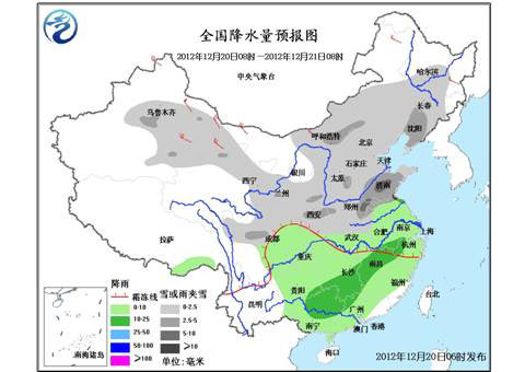 我国中东部地区将有大范围雨雪天气