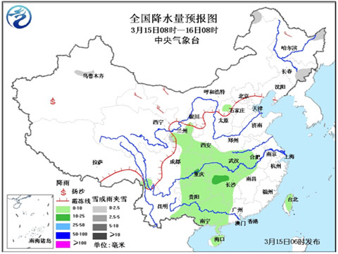 中东部大部气温继续回升 西北地区局地浮尘飞扬