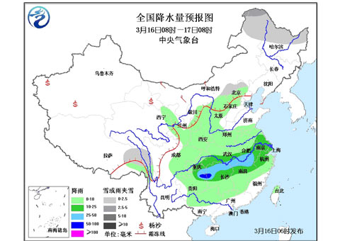 江南等地雨水频频 甘肃内蒙古风沙再起