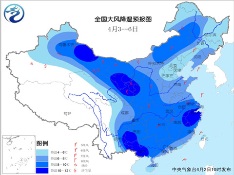 清明节期间全国将有大范围大风降温和降水天气