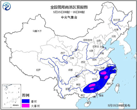 暴雨黄色预警：湖南江西广西等地部分有大暴雨