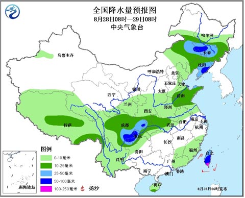 东北四川盆地有较强降雨 需防洪涝地质灾害