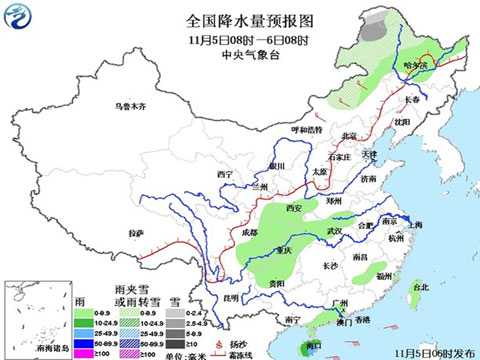 东北内蒙古地区有风雨雪 海南局地暴雨来袭