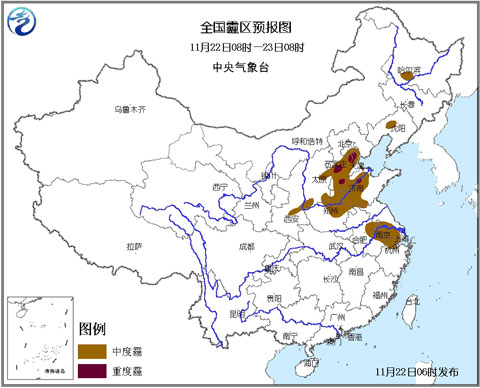 霾黄色预警：津冀豫鲁等局地有重度霾