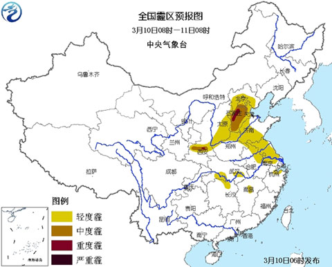 冷空气即将入侵中东部 降水大风明晚扫霾