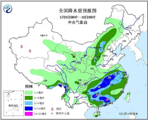 北方大风降温沙尘登场 南方有持续性暴雨