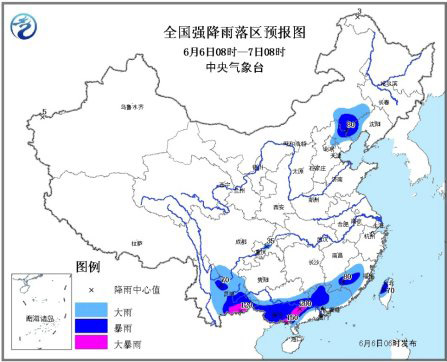 暴雨黄色预警：广西云南局地有大暴雨