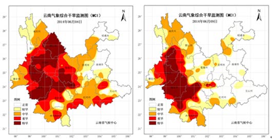 6月中旬主降雨区位于南方 云南干旱明显缓解
