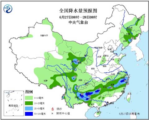 雨袭贵州湖北等地 东北有中到大雨