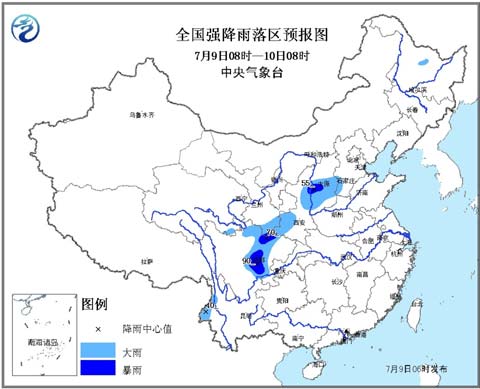 陕西山西四川等地有暴雨 南方大范围高温持续