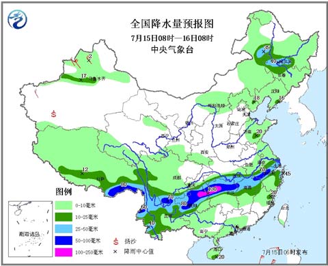 西南至长江中下游10省市仍有暴雨 明起减弱