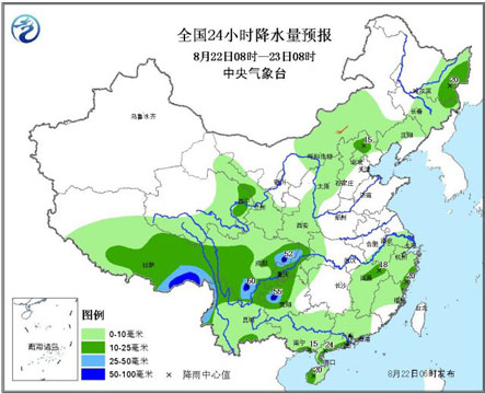 四川降雨东扩 东北华北雨水增多