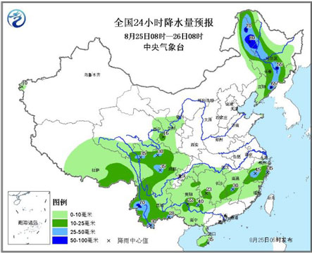 苏皖强降雨减弱 东北旱区雷雨不断
