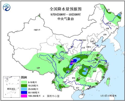 川陕鄂等局地有强降雨 华南降雨减弱