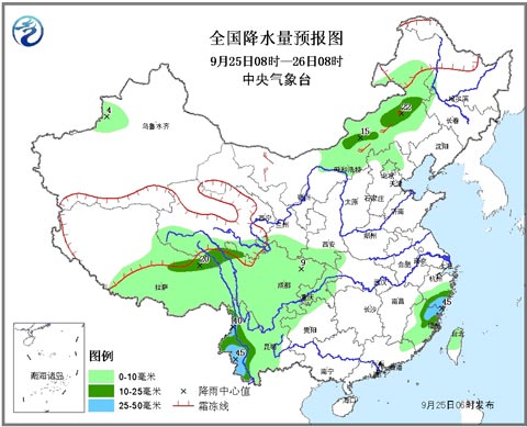 26日起长江以北地区有明显降雨