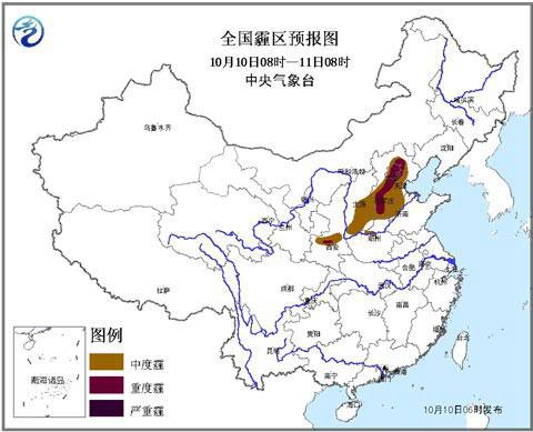 霾橙色预警：北京河北等地局部有重度霾