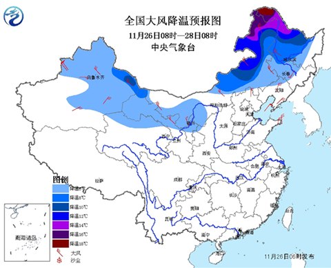 北方多地雨雪降温 华北雾霾今夜减弱