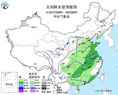 中东部迎大范围雨雪 华北雾霾短暂消散