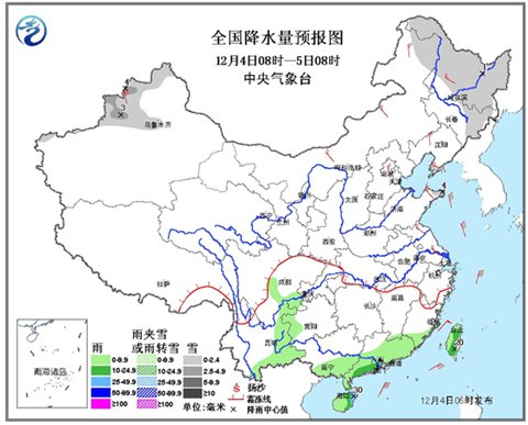 黑龙江遭今冬最强降雪 华南阴雨持续