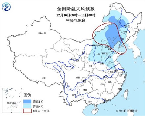 华北黄淮雪后风大气温降 东北有暴雪