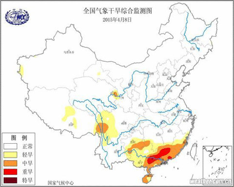 华南部分地区出现重度气象干旱