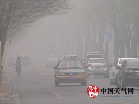 石家庄市区雨后大雾笼罩（秦楠 摄）