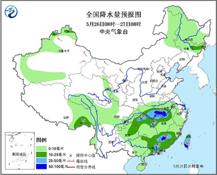 长江中下游地区降雨增强 【5省】迎暴雨