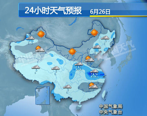 苏皖强降雨集中 南方迎今年来最强高温