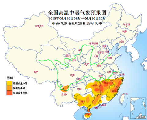 南方今天【湖南等几省】有高温天气