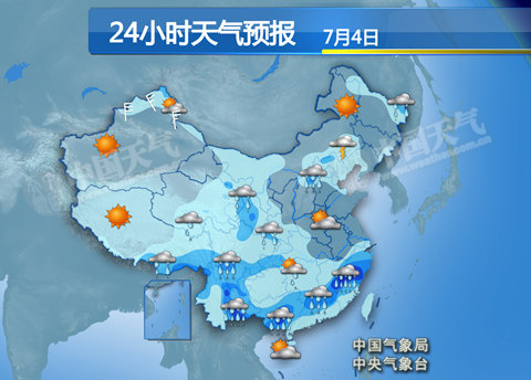 江南等地雨势明起减弱 华南高温渐消