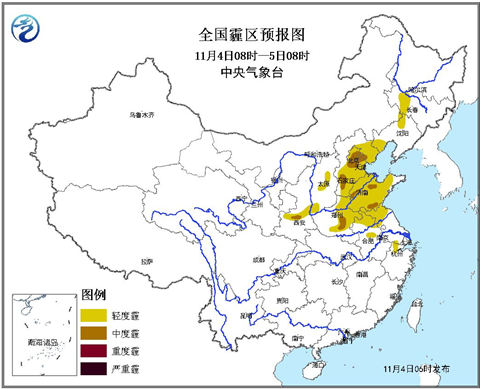华北黄淮雾霾明起消散 中东部雨雪增多