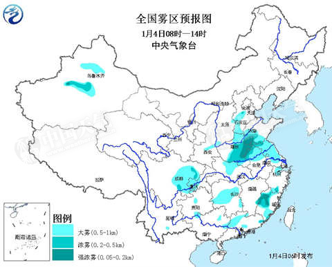 华北黄淮雾霾减弱 南方新一轮降水展开