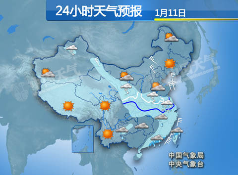 南京合肥或迎新年首场雪 北方雾霾减弱